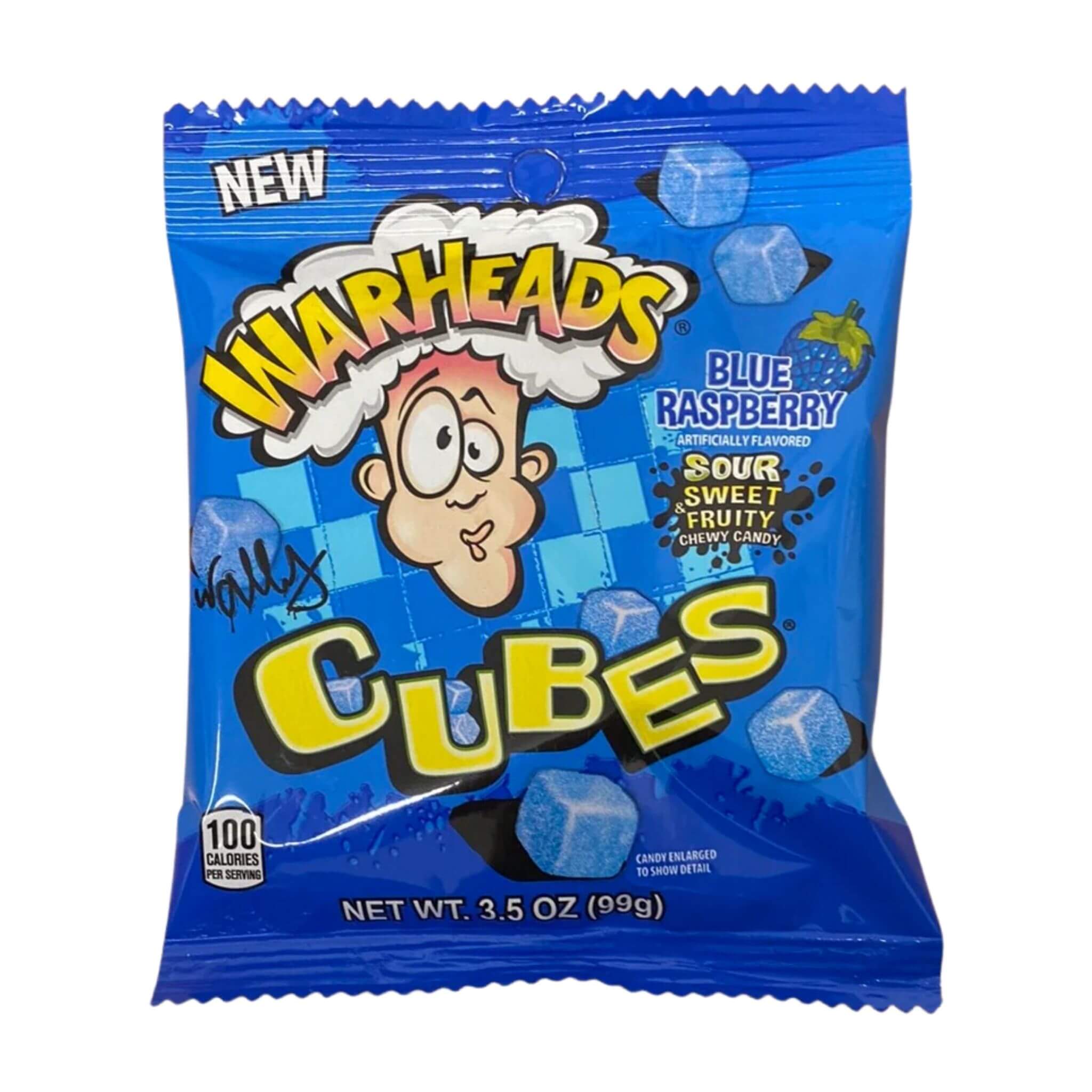 Warheads Blue Raspberry Cubes