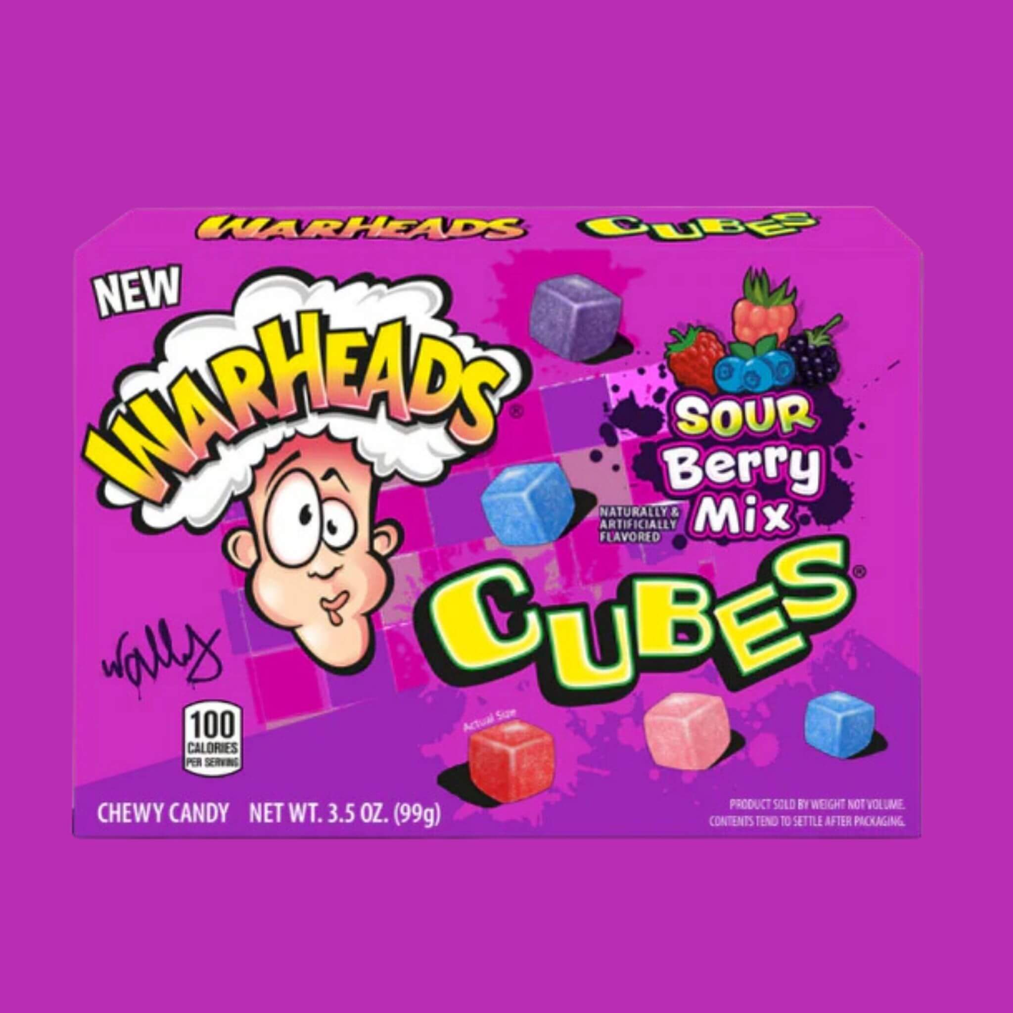 Warheads Sour Berry Mix Cubes Box