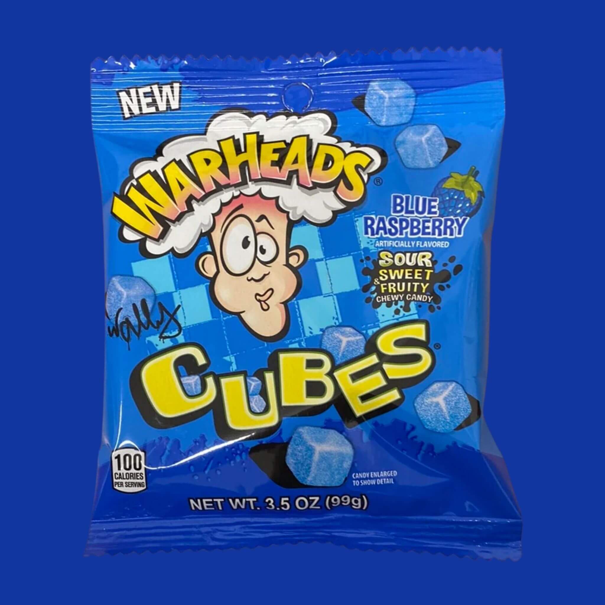 Warheads Blue Raspberry Cubes